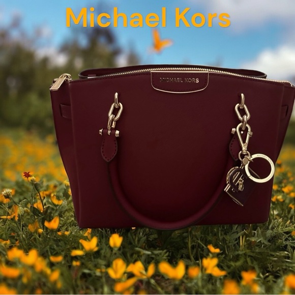 Michael Kors Rochelle Large Satchel in Brandy with Gold Hardware NEW WITH TAGS - Picture 3 of 16